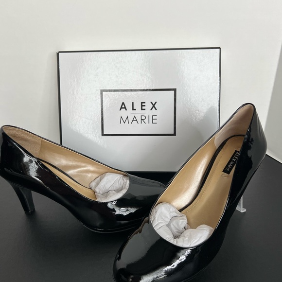 Alex Marie Black Patent Leather Pumps Sz 8 - Picture 6 of 8